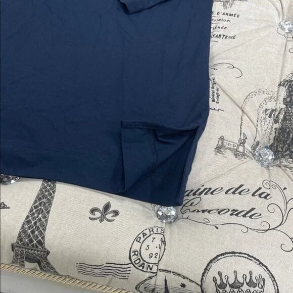 Ralph Lauren Split-Neck 3/4 Sleeve Cotton Tunic Top - Picture 9 of 14